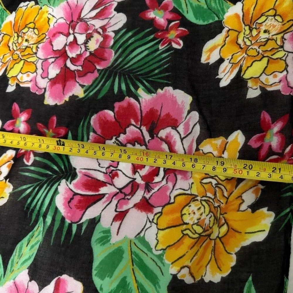 Tropical‎ Flowers with black background Scarf by Old Navy